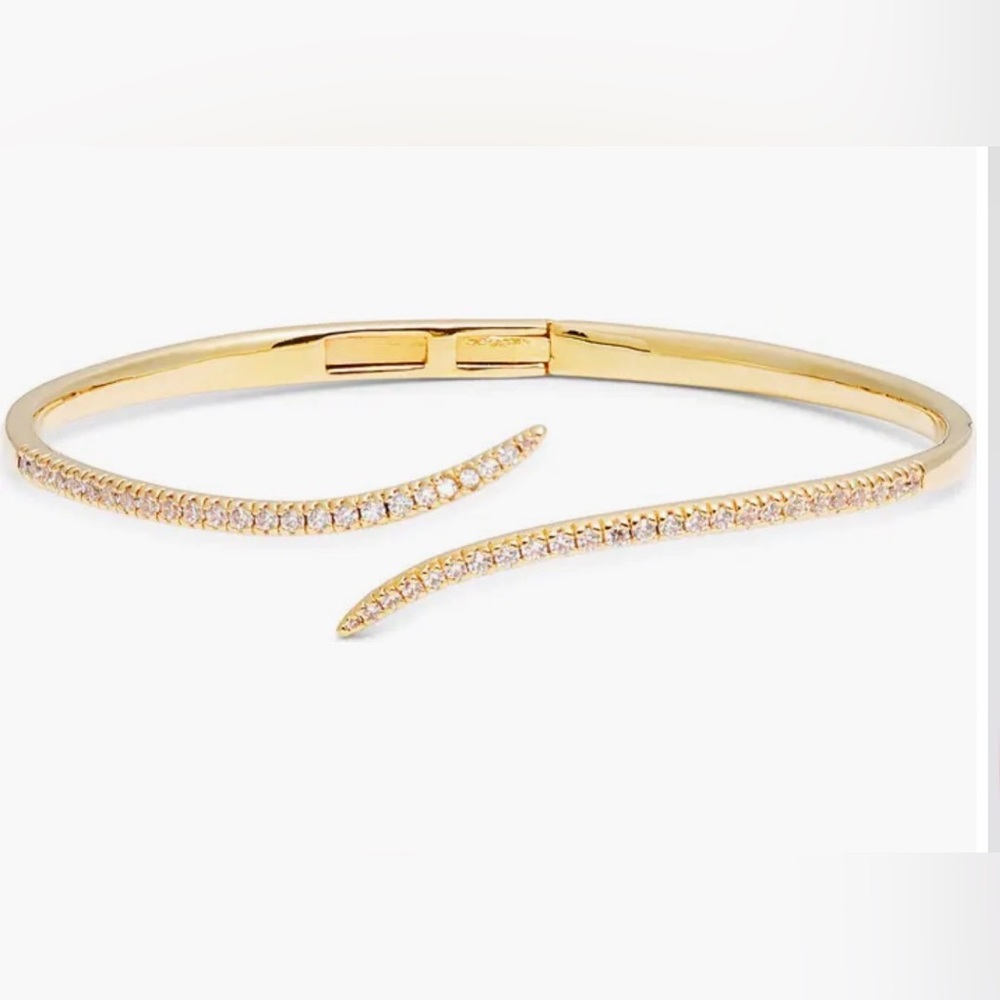 NWOT Cubic Zirconia Bypass Cuff Bracelet